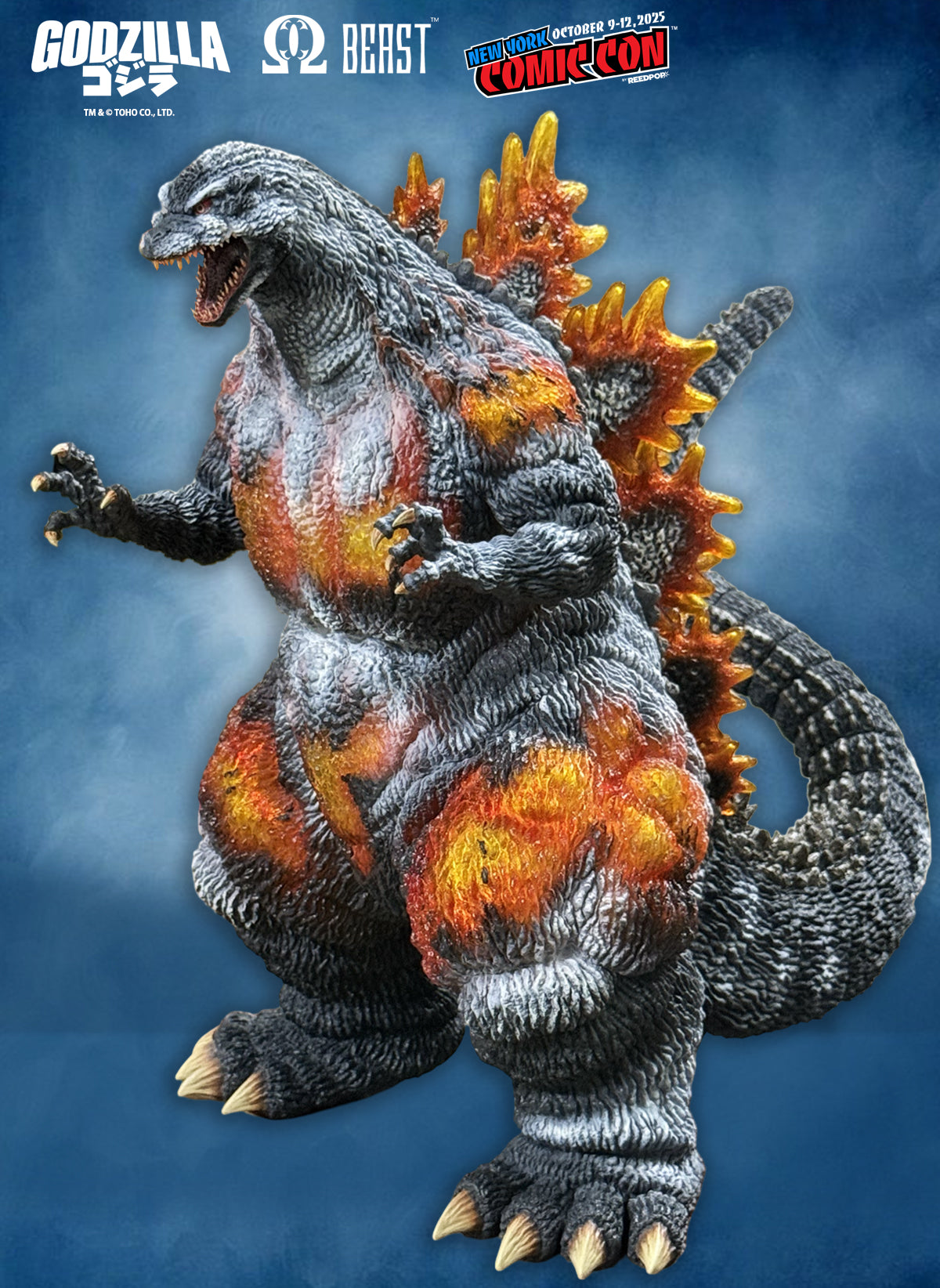 NYCC 2025 Exclusive EZHOBI Omega Beast Frozen Burning Godzilla