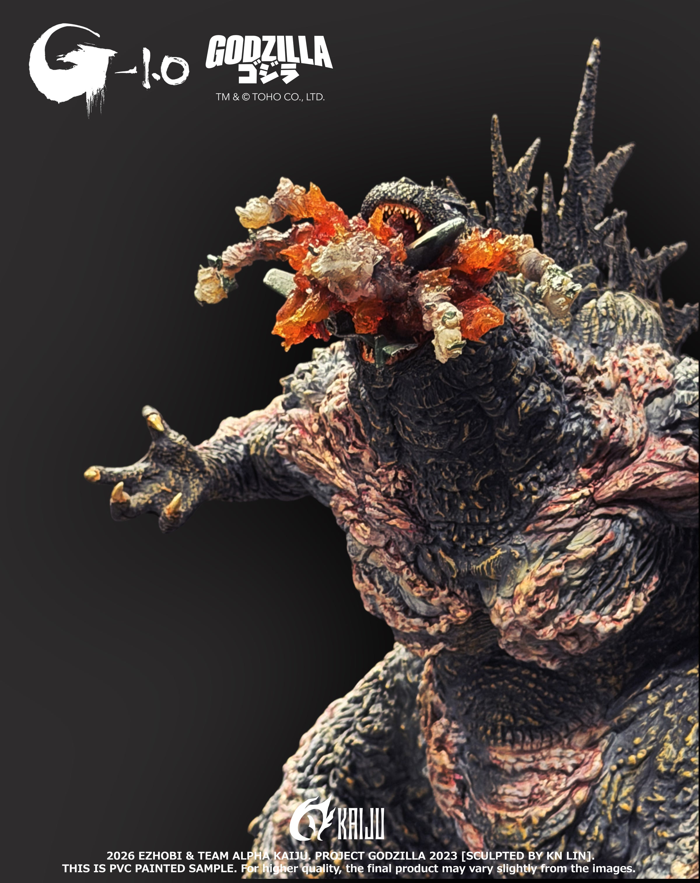 Godzilla Minus One Premium Collectible Figures (Both Versions: Final Roaring + Final Attack) – U.S. Region (AKS-1.0FR/LH Alpha Kaiju Series)