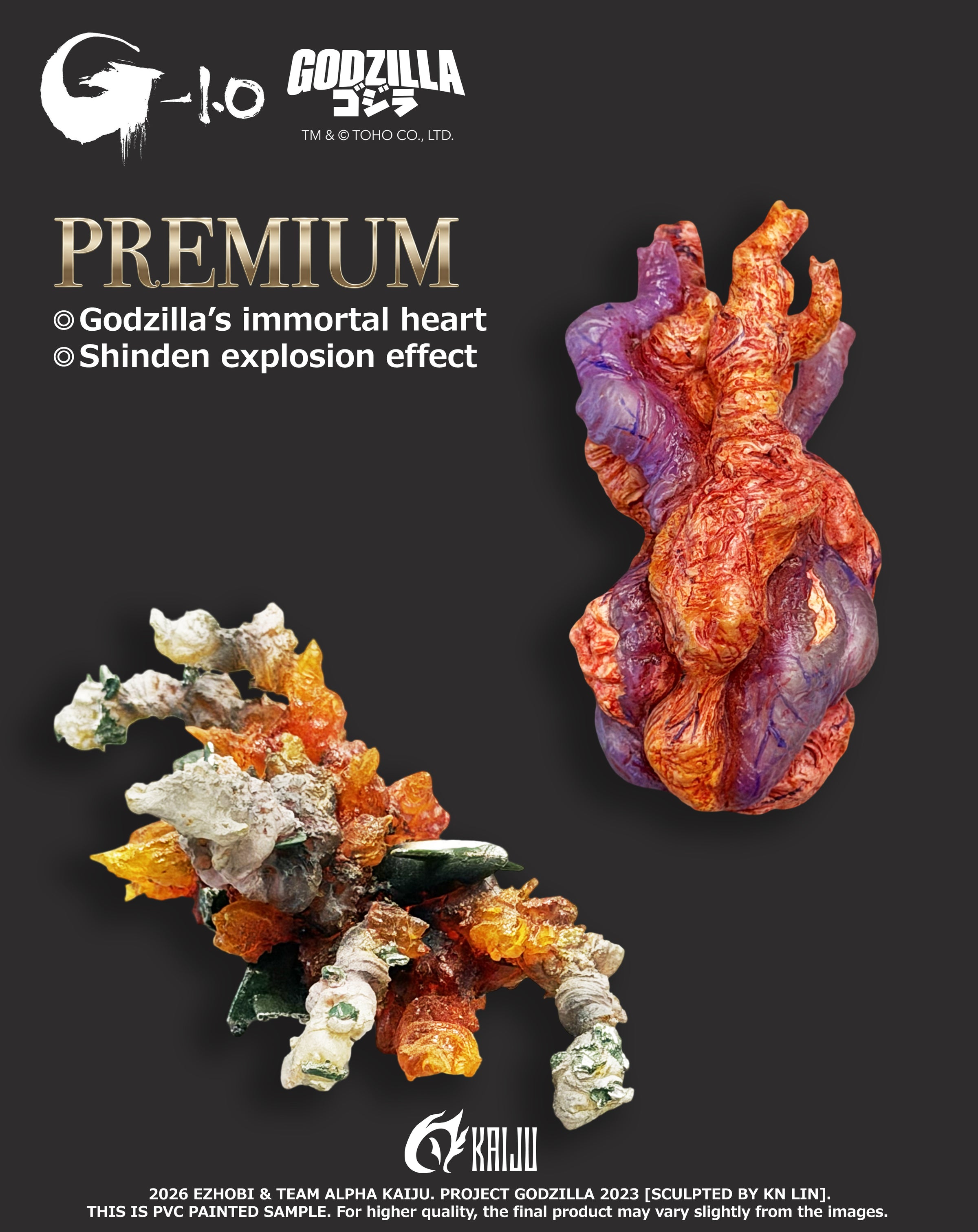 Godzilla Minus One Premium Collectible Figures (Both Versions: Final Roaring + Final Attack) – U.S. Region (AKS-1.0FR/LH Alpha Kaiju Series)