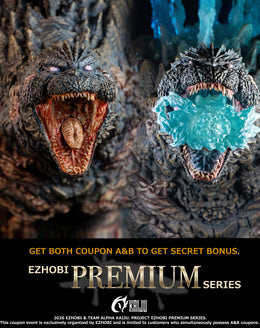 Godzilla Minus One Premium Collectible Figures (Both Versions: Final Roaring + Final Attack) – U.S. Region (AKS-1.0FR/LH Alpha Kaiju Series)